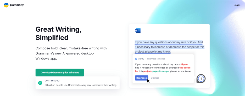 Grammarly Homepage