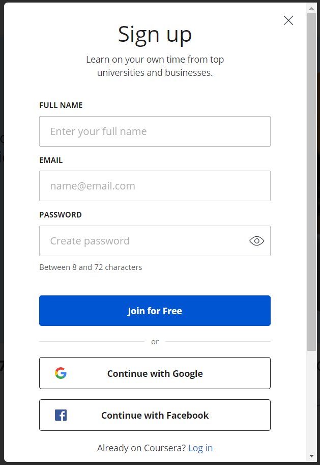 Create Account