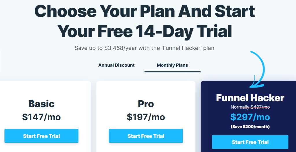 Clickfunnel pricing 