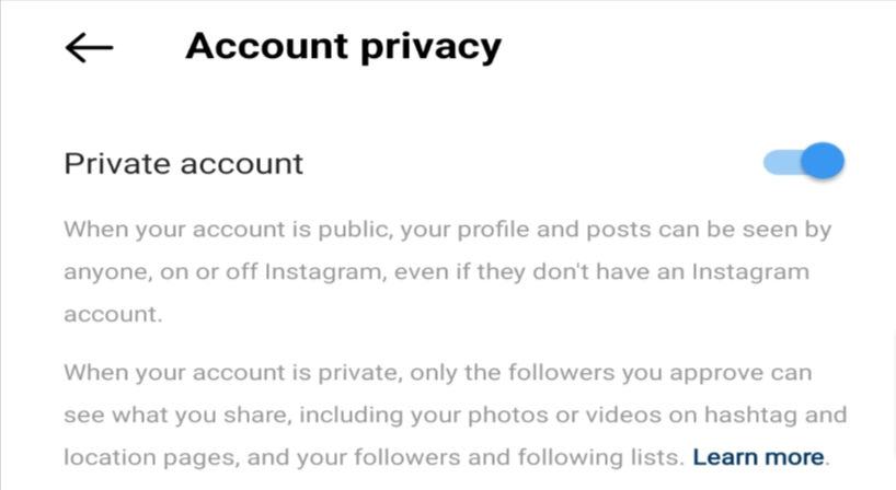 Account Privacy 