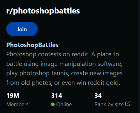 Photoshopbattles Most Popular Subreddits