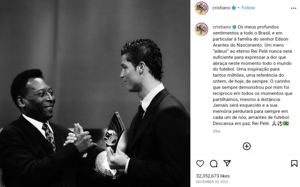 Ronaldo's Tribute to Pele