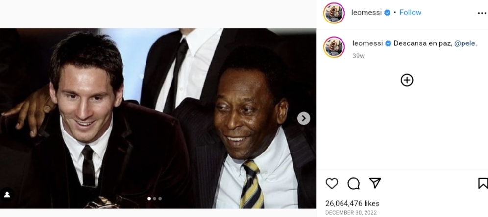 Messi's Tribute to Pele