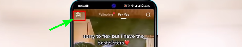 How To Hide Comments On Tiktok Live - Tap On Live Button