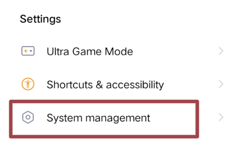 System Management.