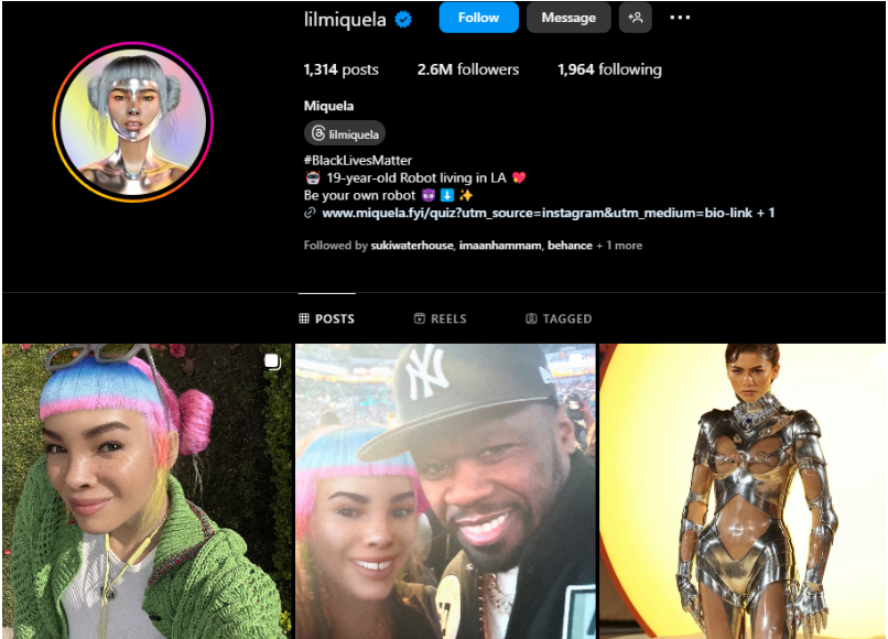 AI Influencers On Instagram - Lil Miquela